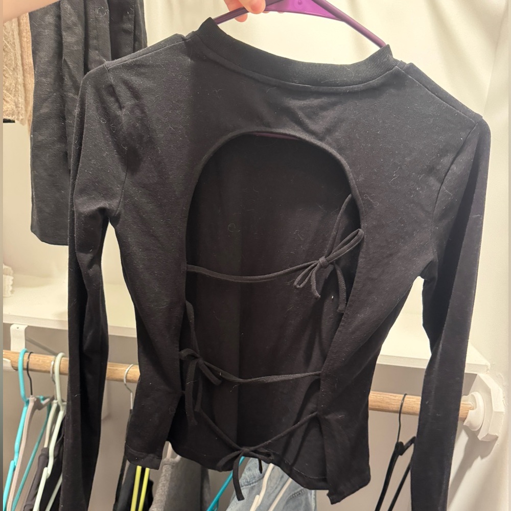 Khy Black Open-Back Top